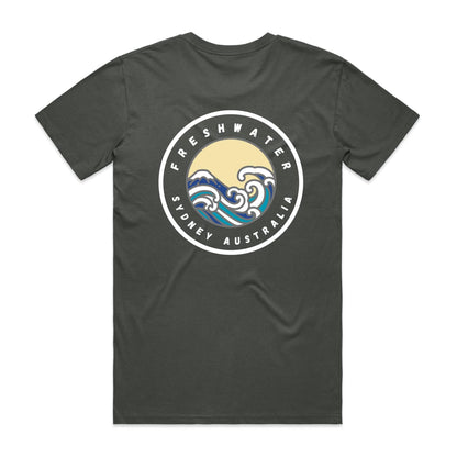 Freshwater Sydney Australia Double Logo Collection Comfy Cotton Tee - Lost Manly Shop