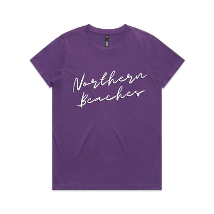Lost Manly custom logo Northern Beaches AS Colour Women's Maple Tee - Lost Manly Shop