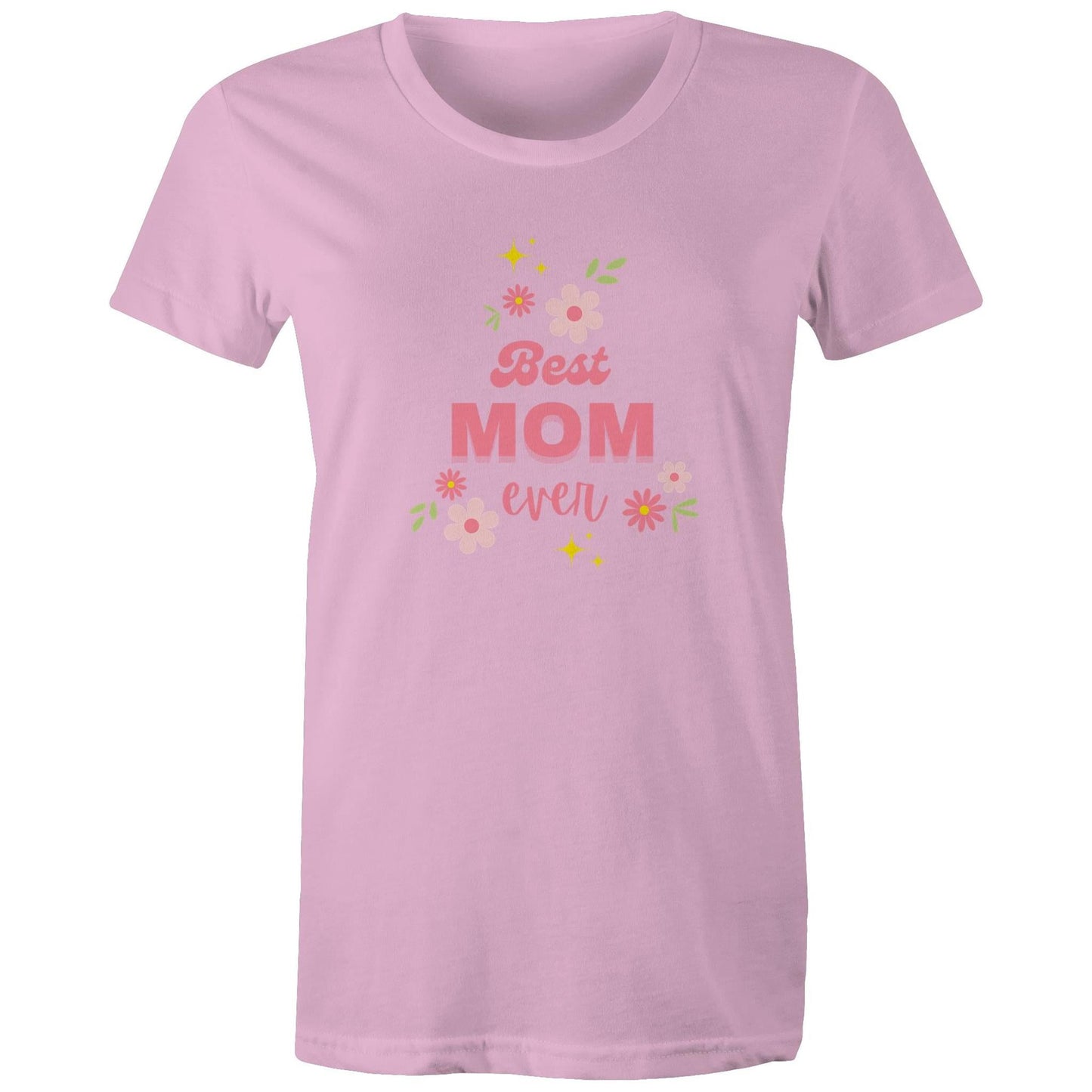 Women's Maple Tee Best Mom Ever Print 
