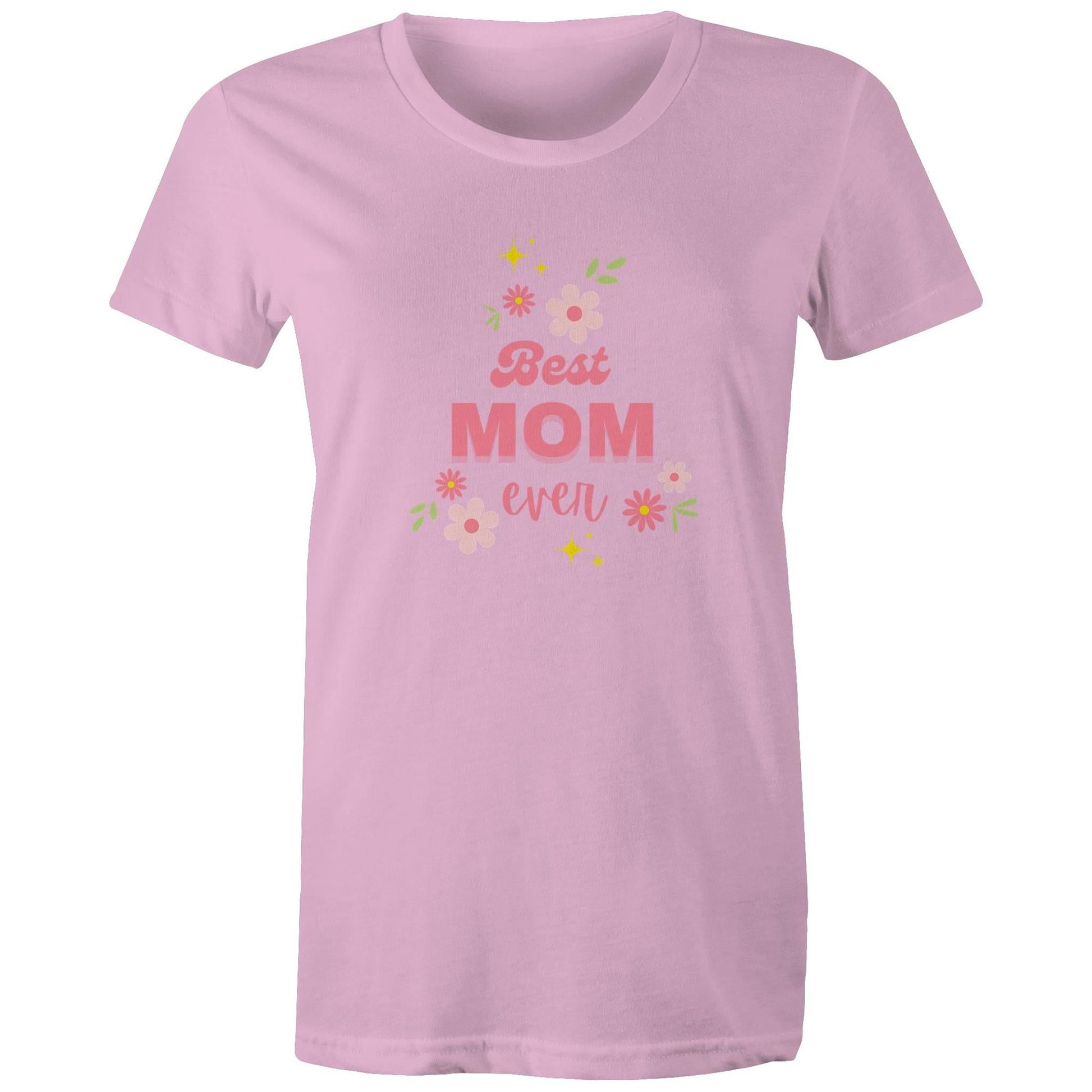 Women's Maple Tee Best Mom Ever Print 