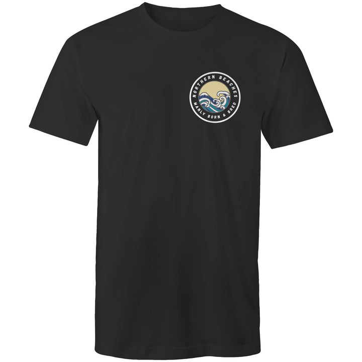 Mens T-Shirt Northern Beaches Manly Born & Bred custom logo 