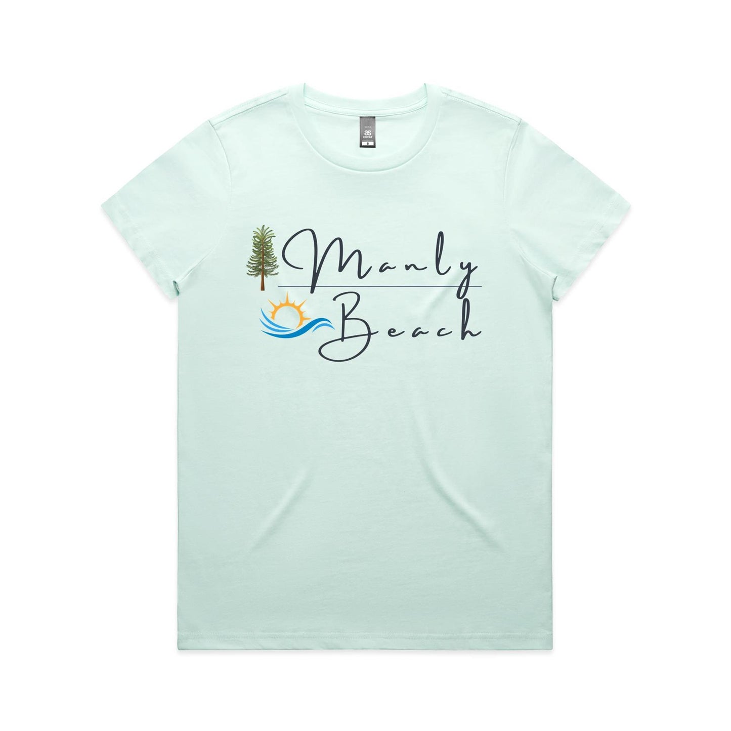 Lost Manly Custom Manly Beach Logo Limited Edition AS Colour Women's Maple Tee - Lost Manly Shop