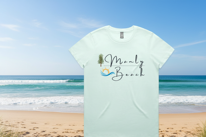 Lost Manly Custom Manly Beach Logo Limited Edition AS Colour Women's Maple Tee - Lost Manly Shop
