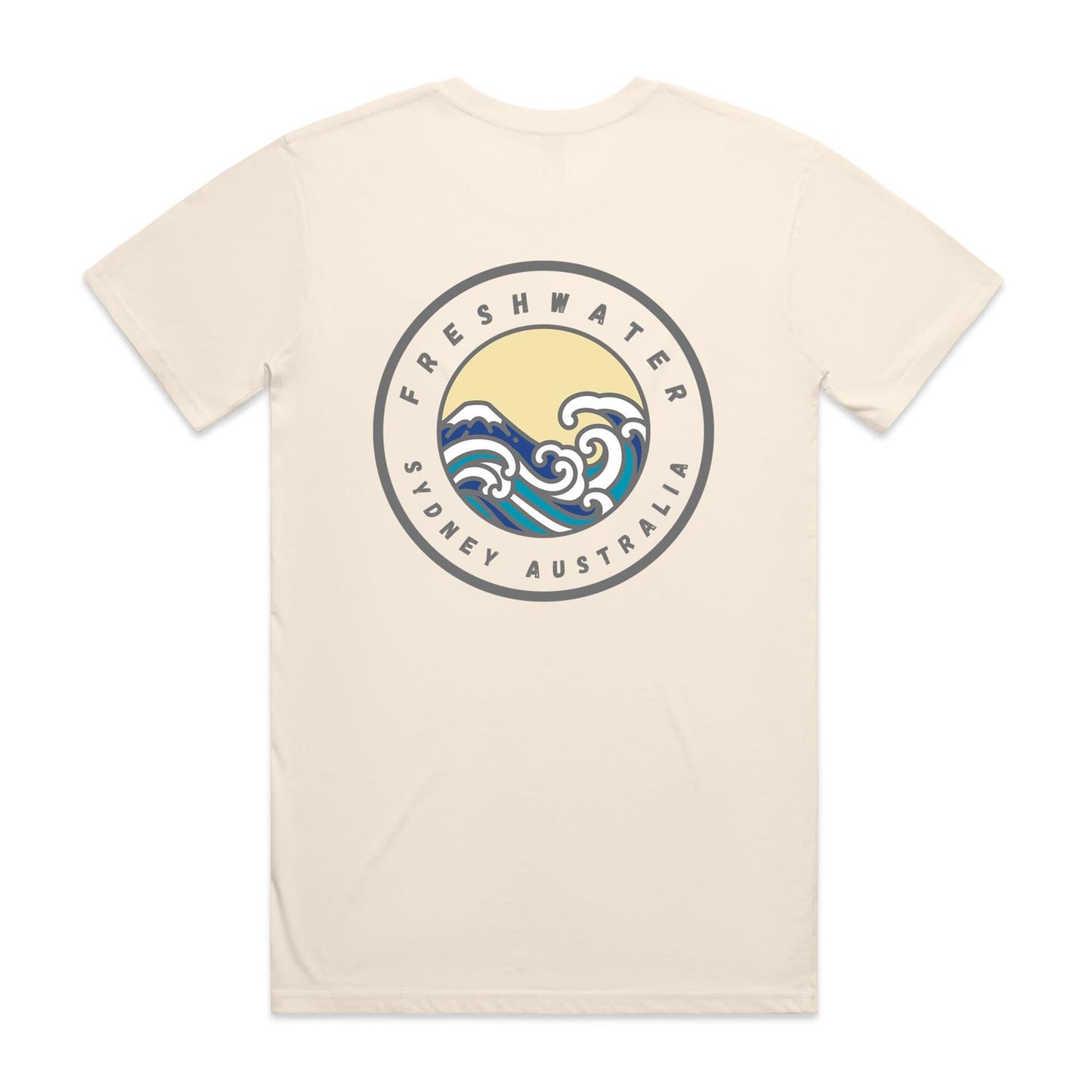 Freshwater Sydney Australia custom double logo collection Comfy Cotton Tee - Lost Manly Shop