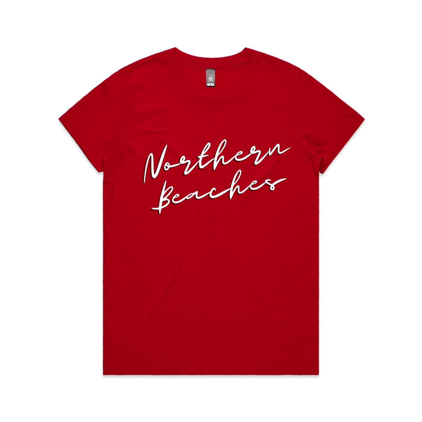 Lost Manly custom logo Northern Beaches AS Colour Women's Maple Tee - Lost Manly Shop