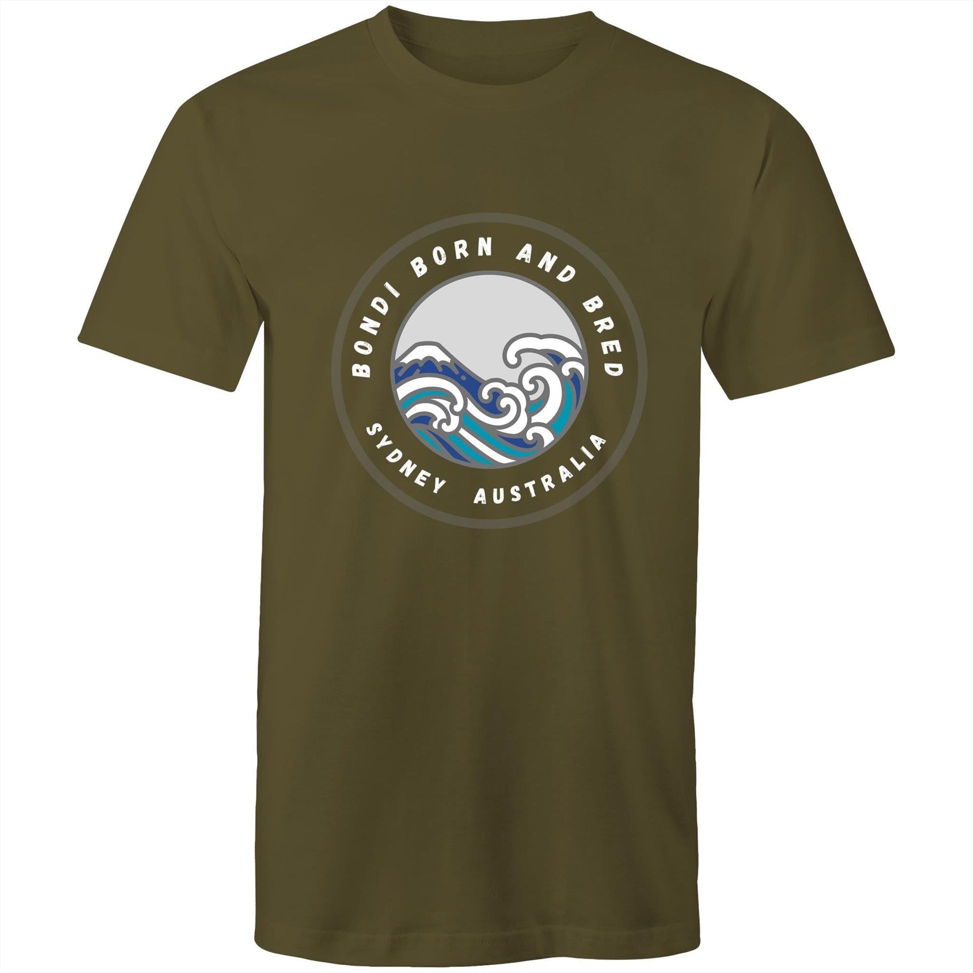 AS Colour Staple - Mens T-Shirt Bondi Born and Bred custom logo front Ogo Merch
