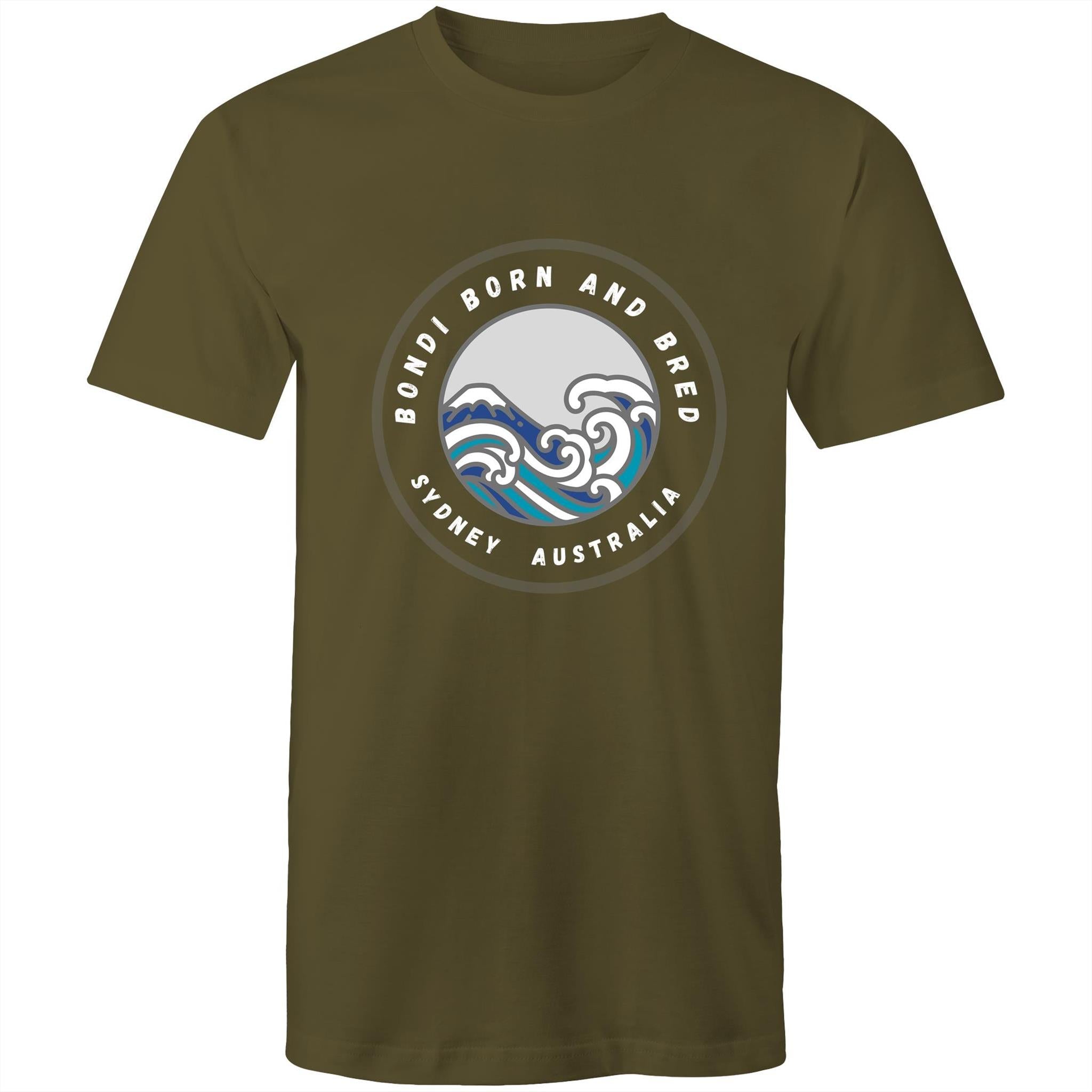 AS Colour Staple - Mens T-Shirt Bondi Born and Bred custom logo front Ogo Merch