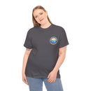 Heavy Cotton T-Shirt with free Canva custom designed logo front and back 