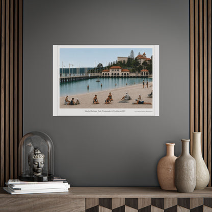Manly Harbour Pool & Promenade, 1930s Historic Restoration Poster - Lost Manly Shop
