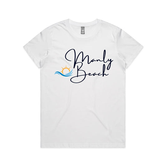Lost Manly Custom Manly Beach Logo Limited Edition AS Colour Women's Maple Tee
