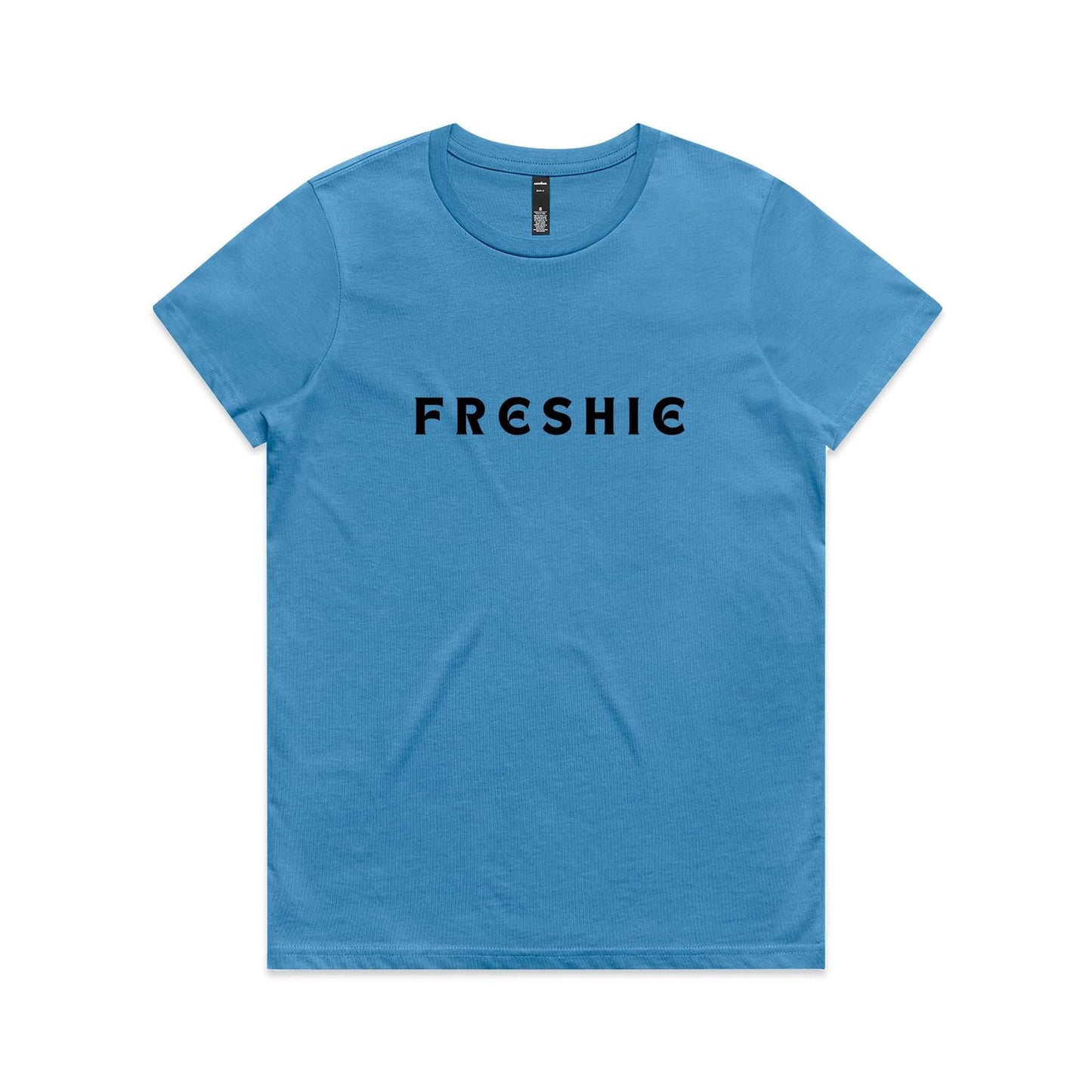 AS Colour Women's Maple Tee Freshie custom logo black font 