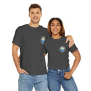 Heavy Cotton T-Shirt with free Canva custom designed logo front and back 
