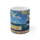 Coffee Mug - South Steyne Crossing the Heads 1940s Travel Poster by the PJMSSCo Printify