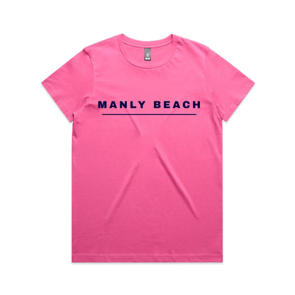 Lost Manly Custom Manly Beach Logo Edition AS Colour Women's Maple Tee - Lost Manly Shop