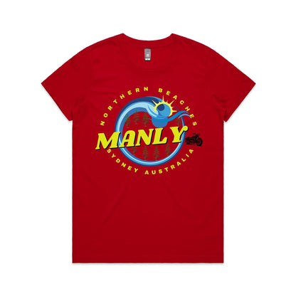 Lost Manly custom logo The Manly Barry AS Colour Women's Maple Tee - Lost Manly Shop