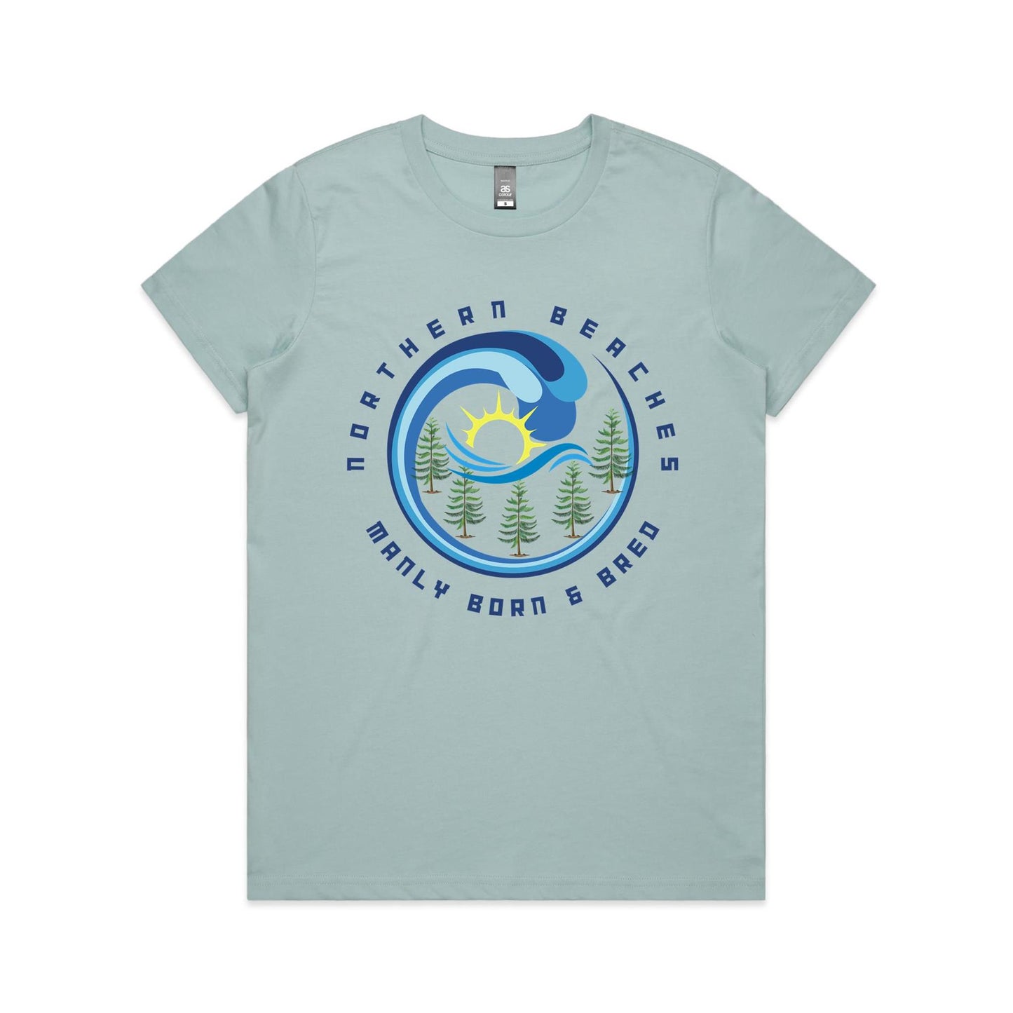 Lost Manly Custom Manly Beach Logo Edition AS Colour Women's Maple Tee - Lost Manly Shop