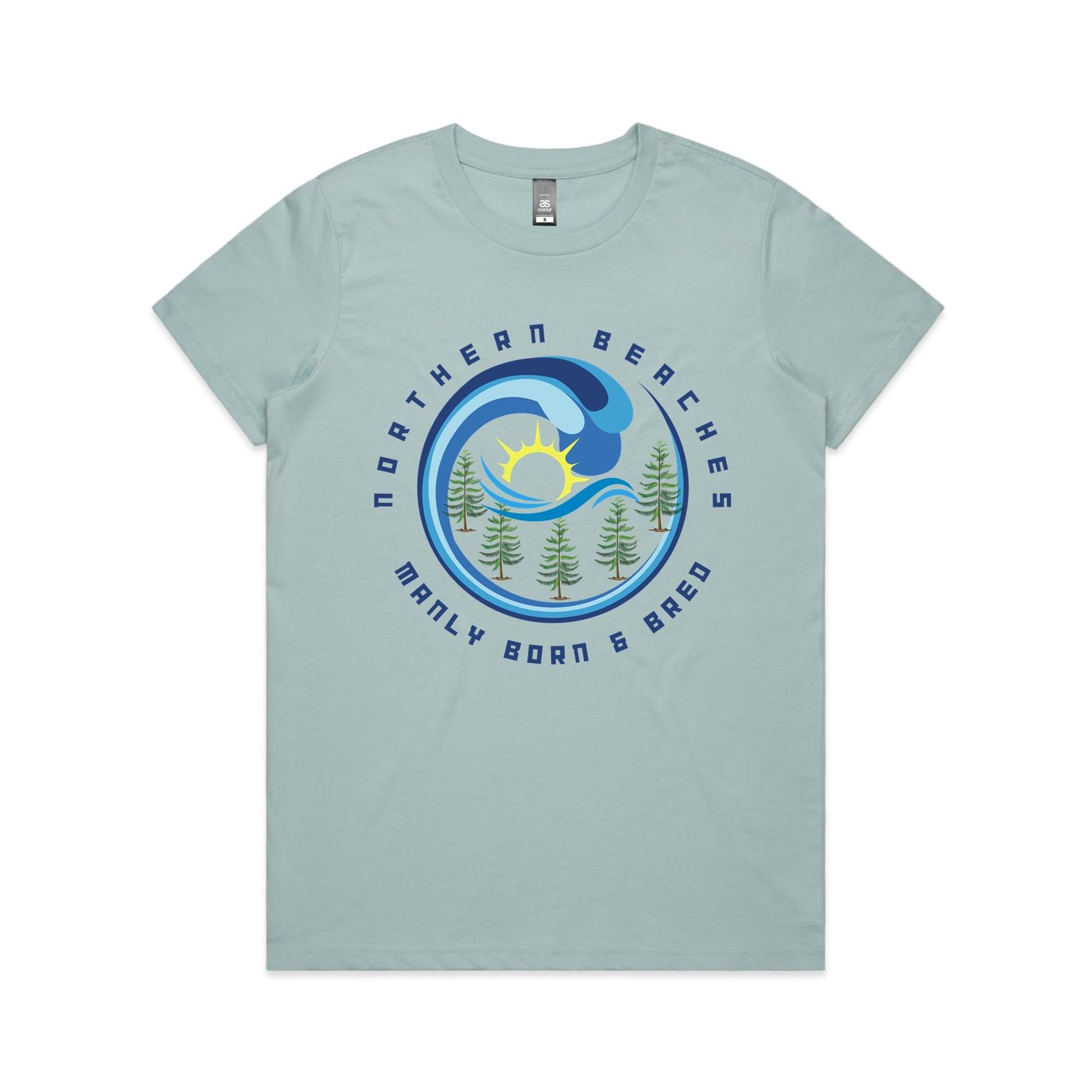 Lost Manly Custom Manly Beach Logo Edition AS Colour Women's Maple Tee - Lost Manly Shop