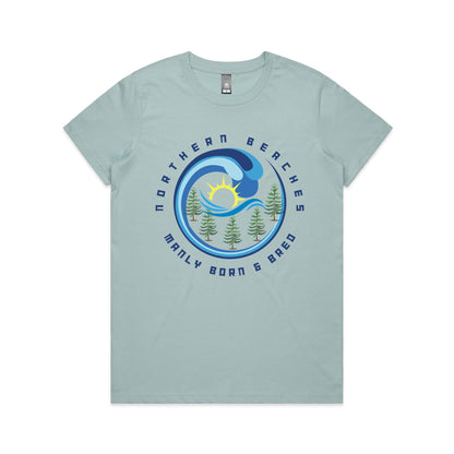 Lost Manly Custom Manly Beach Logo Edition AS Colour Women's Maple Tee - Lost Manly Shop