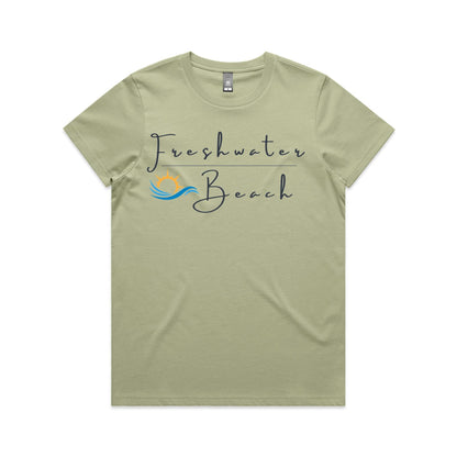 Lost Manly Custom Freshwater Beach Logo Limited Edition AS Colour Women's Maple Tee