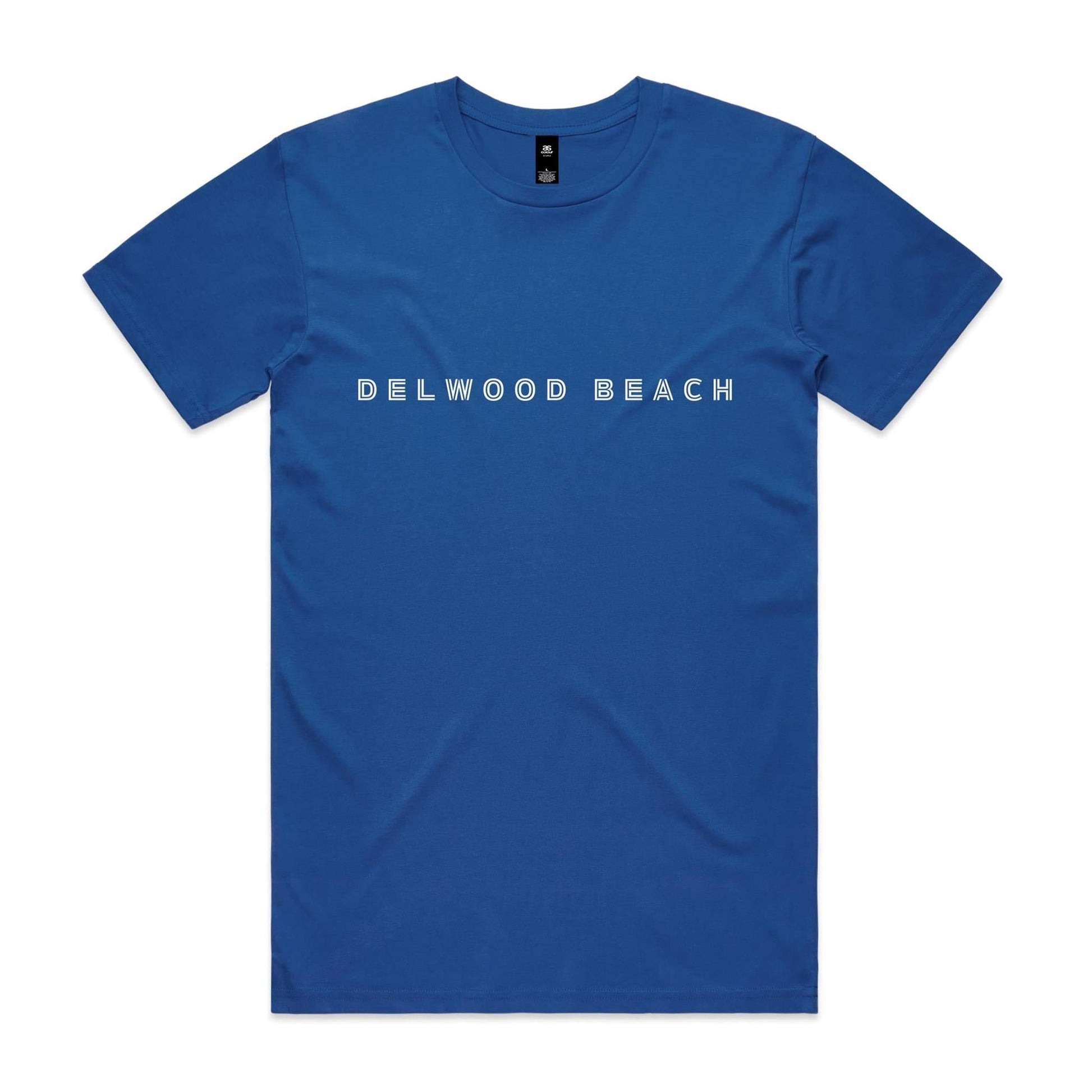 Delwood Beach custom logo Printed on AS Colour Staple Tee 