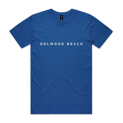 Delwood Beach custom logo Printed on AS Colour Staple Tee 