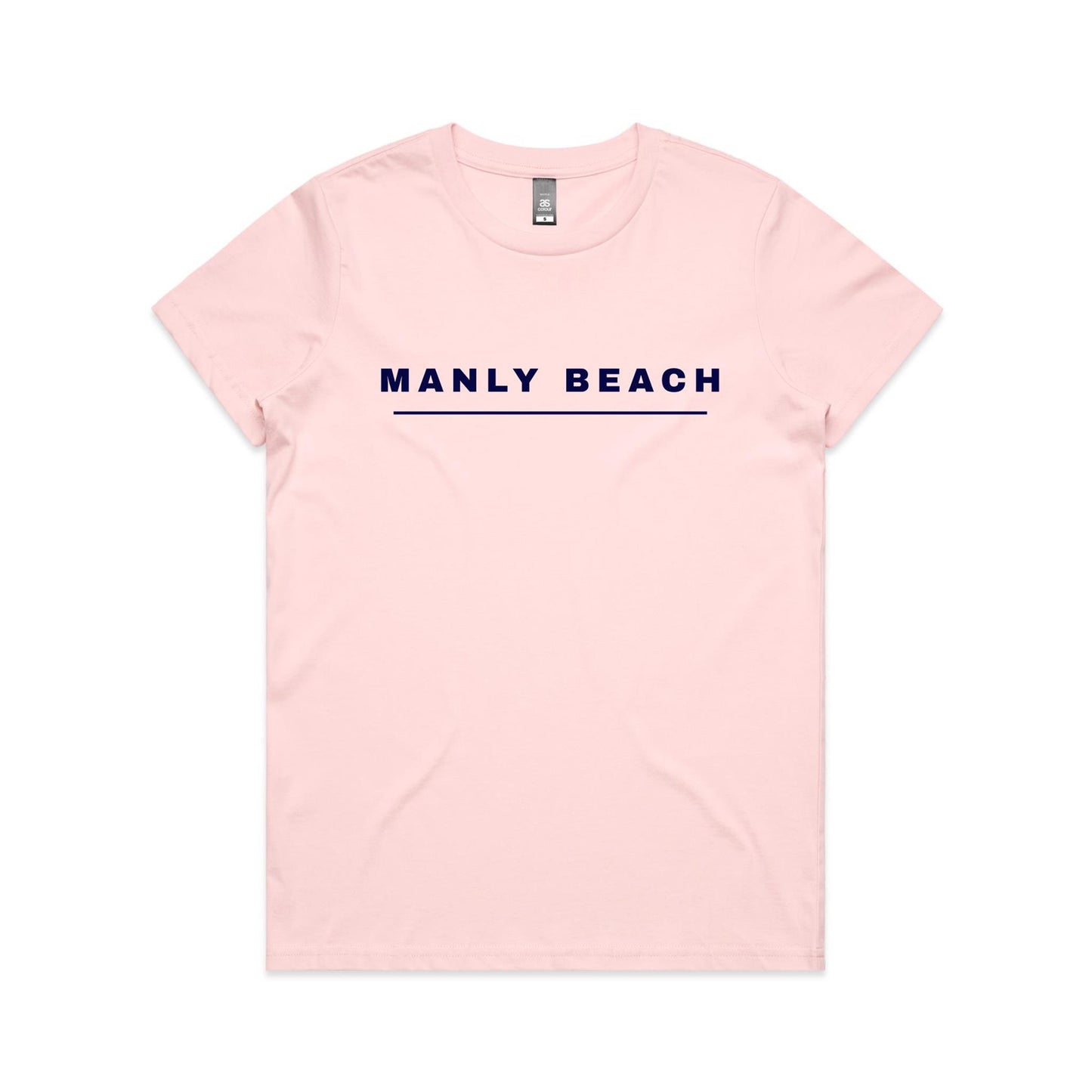 Lost Manly custom logo Manly Beach edition AS Colour Women's Maple Tee - Lost Manly Shop