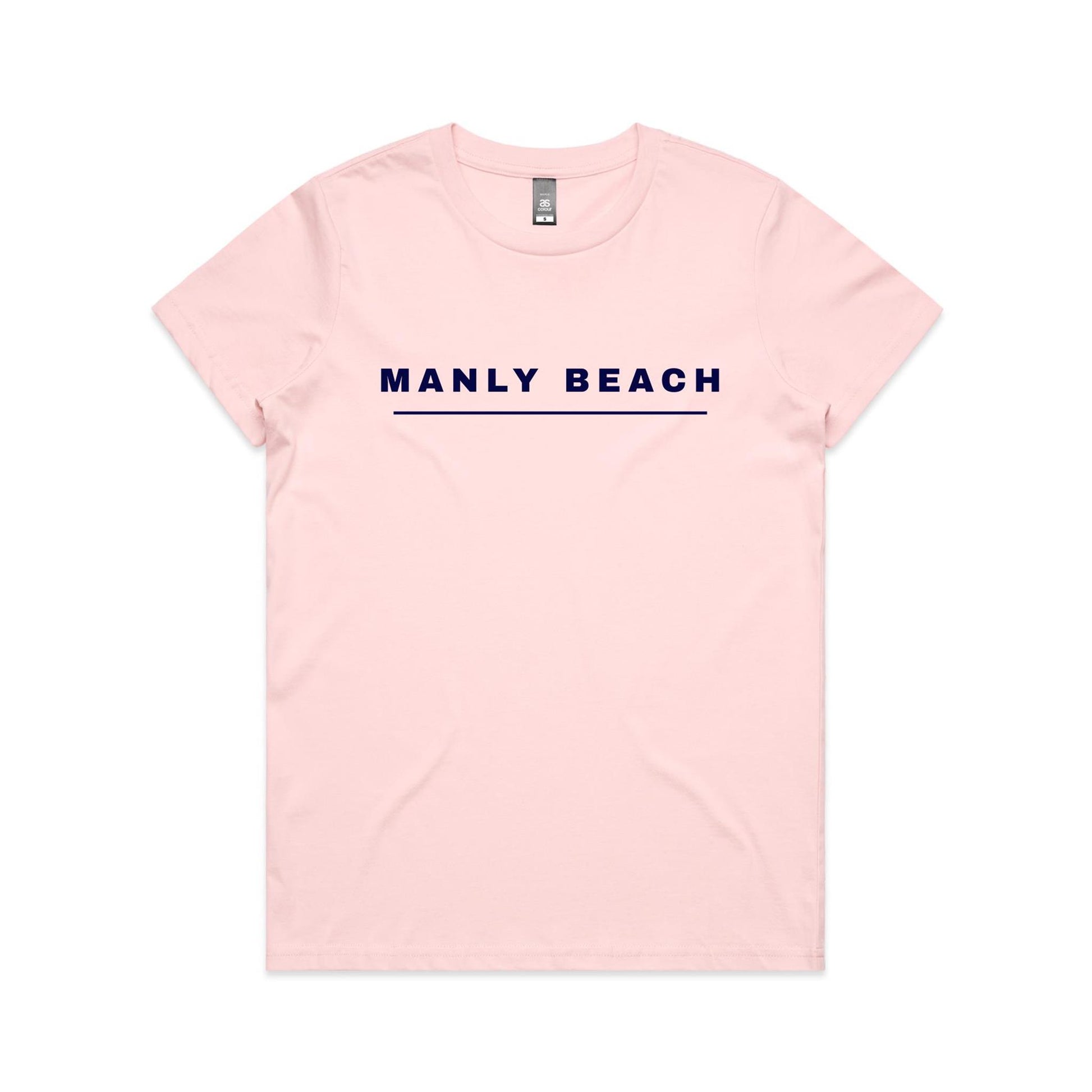 Lost Manly custom logo Manly Beach edition AS Colour Women's Maple Tee - Lost Manly Shop