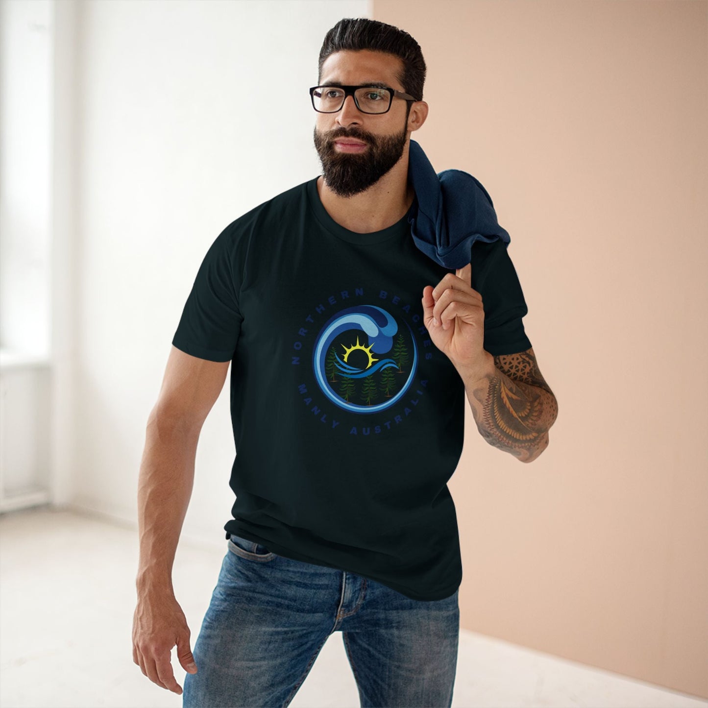 Manly Northern Beaches Sydney Australia Printed Logo T-Shirt Printify