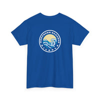 Heavy Cotton T-Shirt with free Canva custom designed logo front and back 