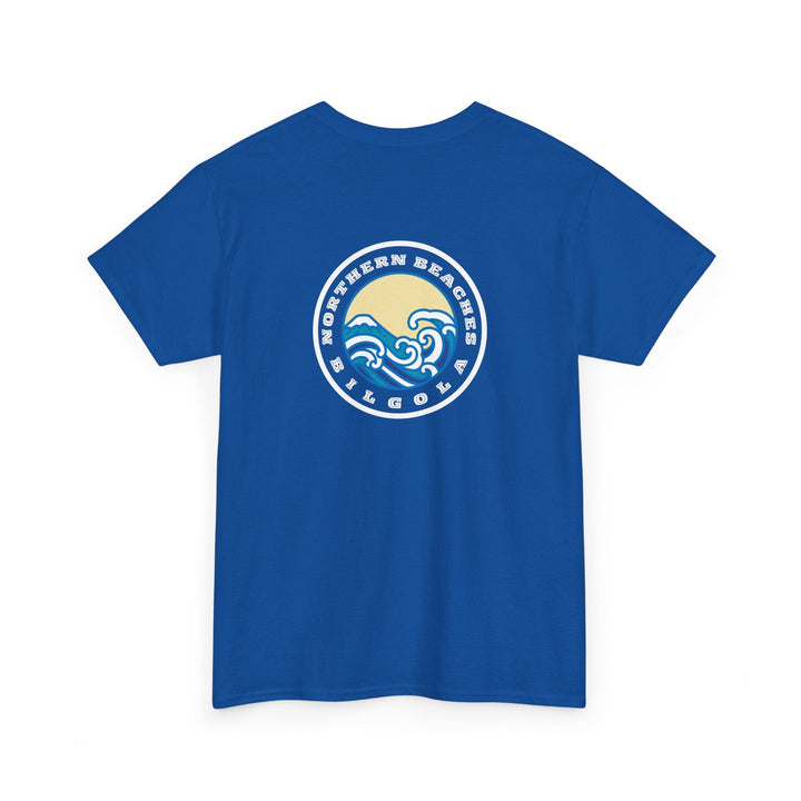 Heavy Cotton T-Shirt with free Canva custom designed logo front and back 