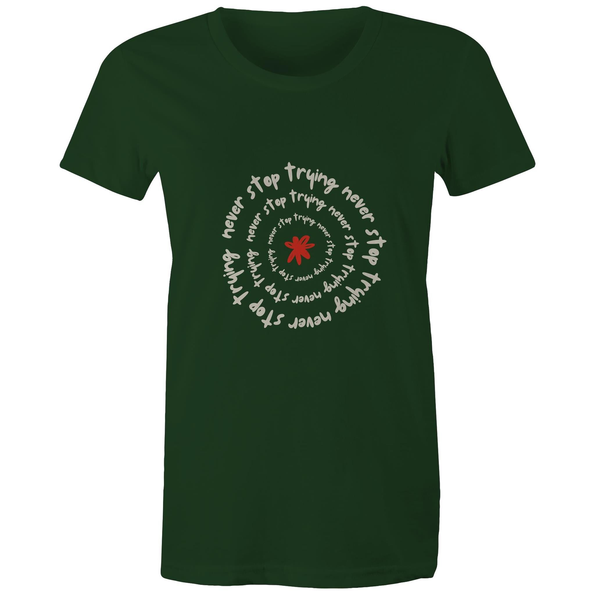 Maple Tee Inspirational Saying Logo Print 