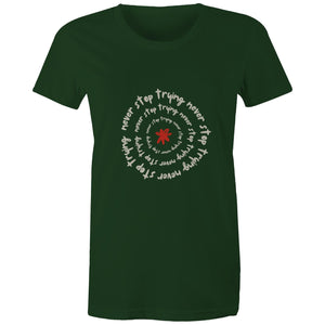 Maple Tee Inspirational Saying Logo Print 