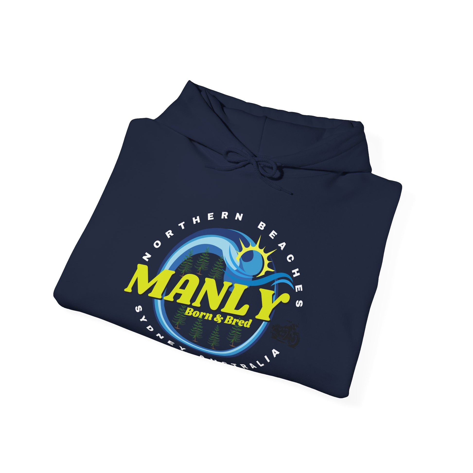 Lost Manly custom logo Manly Beach Surf Hoodie – Sydney Australia Vintage Surf Crest Hoodie - Lost Manly Shop