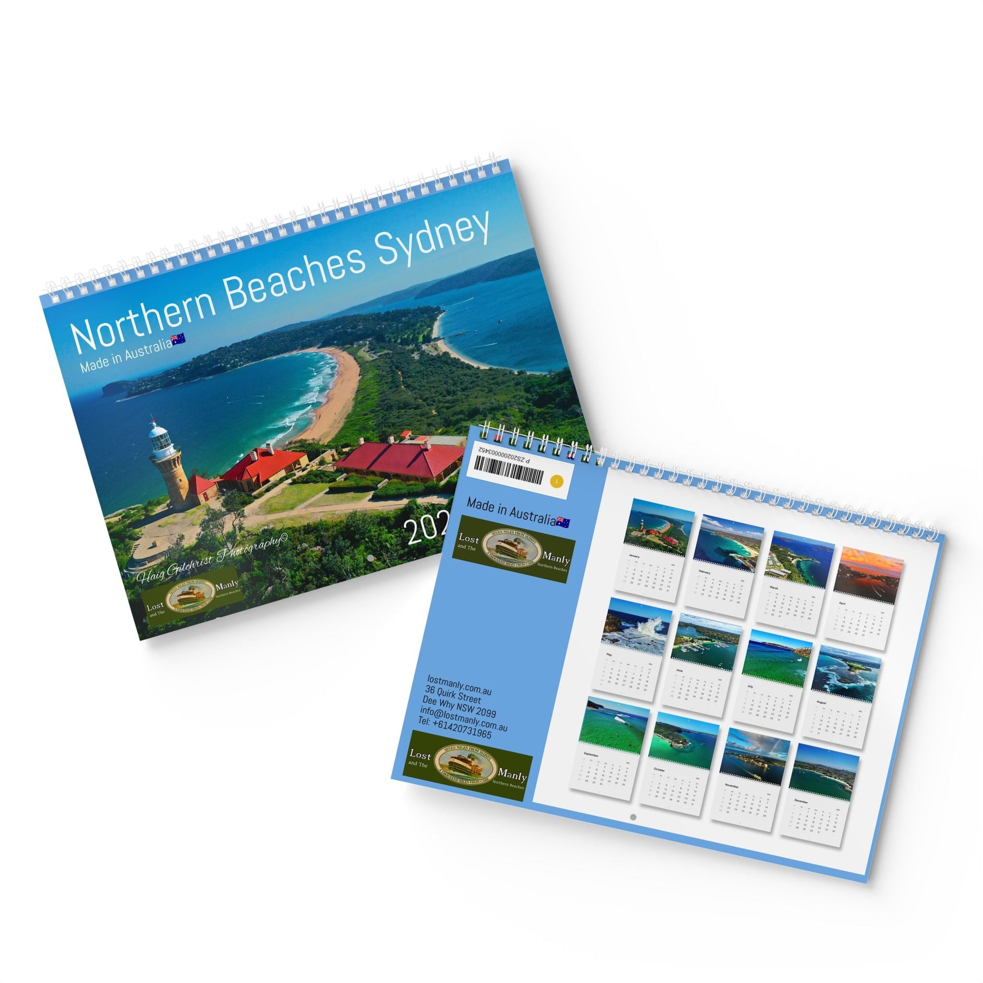Northern Beaches Sydney from Above Scenic Coastal Wall Calendar 2026 - Haig Gilchrist Photography 