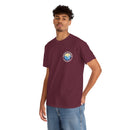 Heavy Cotton T-Shirt with free Canva custom designed logo front and back 