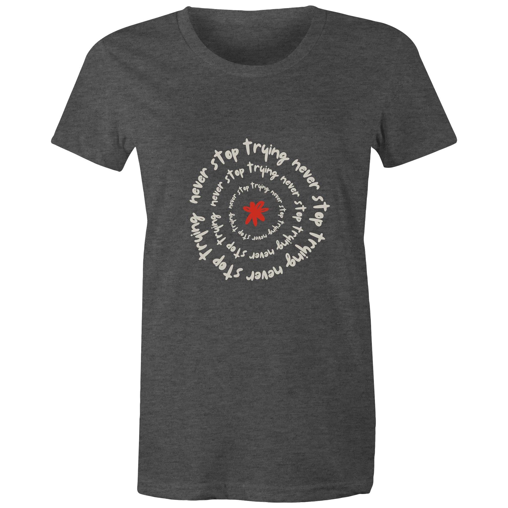 Maple Tee Inspirational Saying Logo Print 