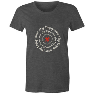 Maple Tee Inspirational Saying Logo Print 