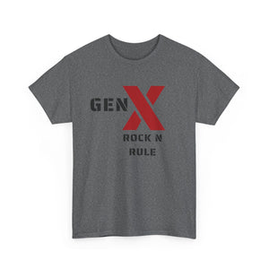 Gen X Rock N Rule Unisex Tee - Vintage Style Music T-Shirt, Casual Wear, Gift for Gen X, Music Lovers, Nostalgia Apparel 