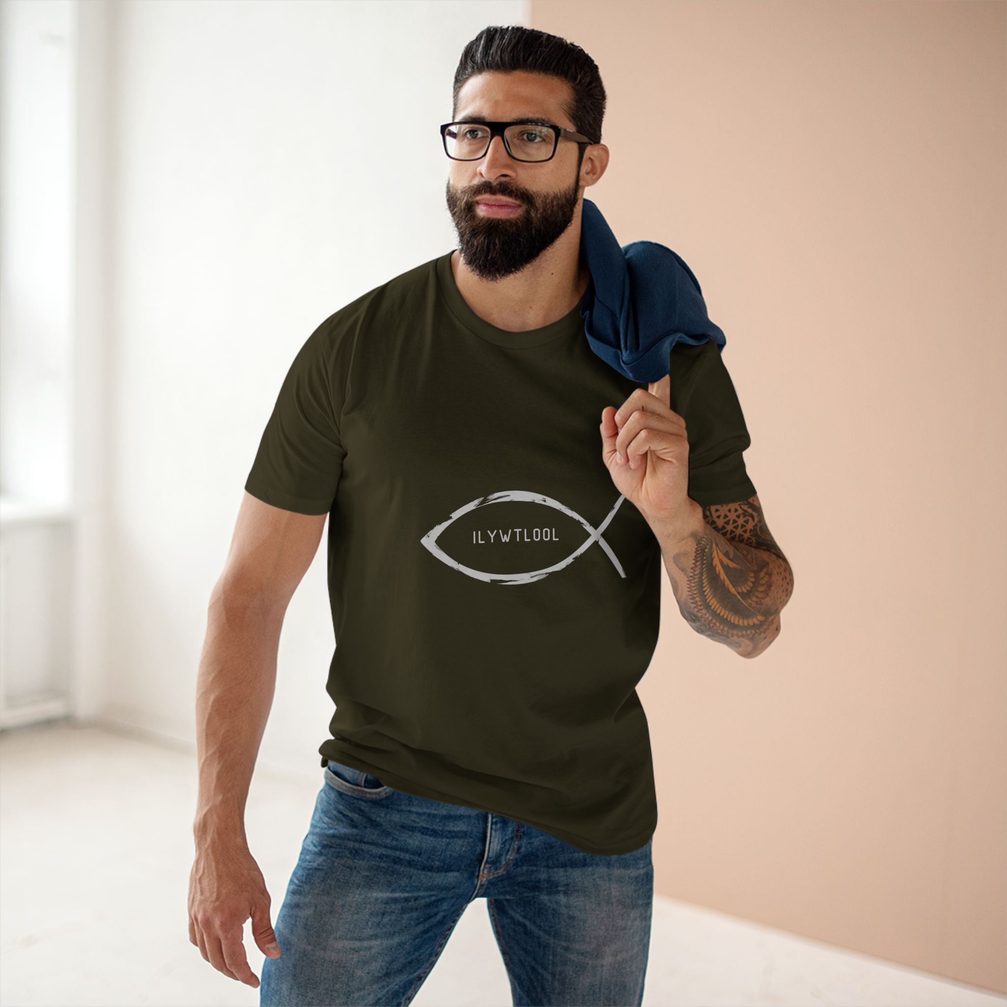Christian Fish acronym (ILYWTLOOL) custom logo Printify