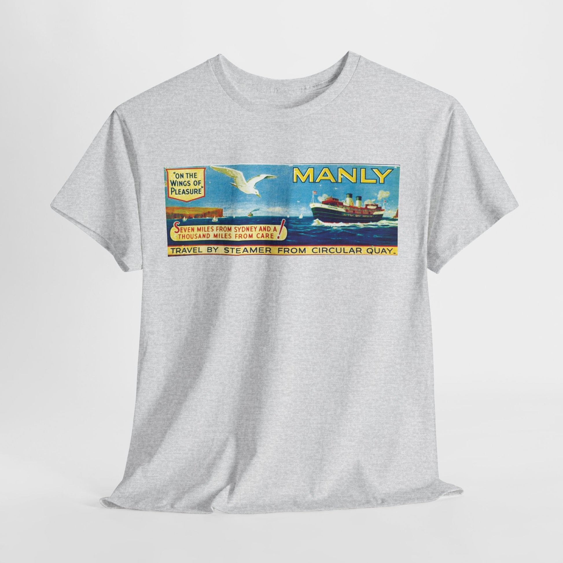 Vintage Travel Tee - Retro South Steyne Ferry Poster T-Shirt 