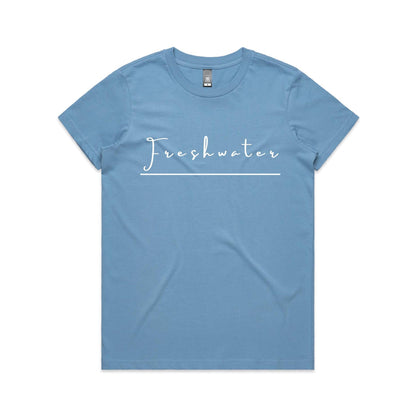 Lost Manly Custom Freshwater Beach Logo Edition AS Colour Women's Maple Tee - Lost Manly Shop