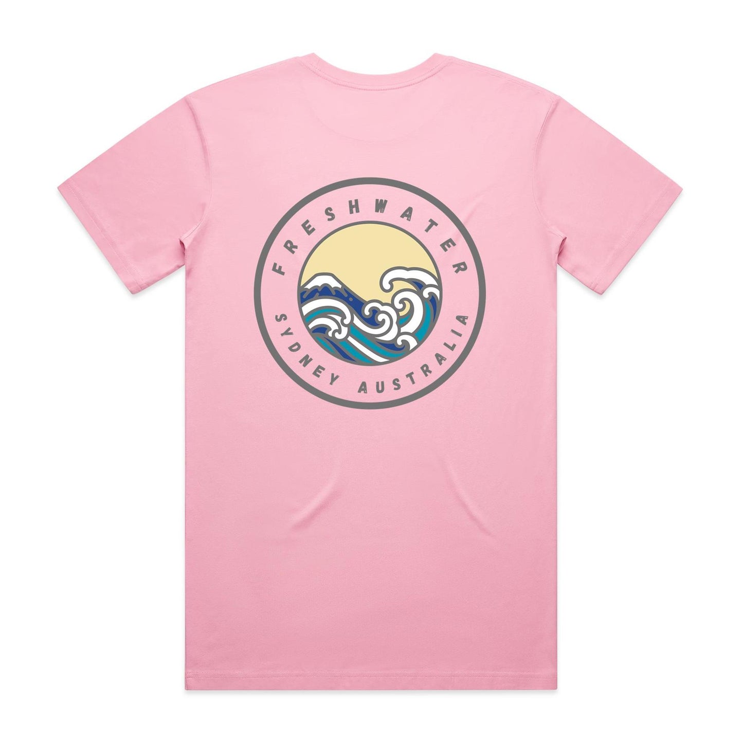 Freshwater Sydney Australia custom double logo collection Comfy Cotton Tee - Lost Manly Shop
