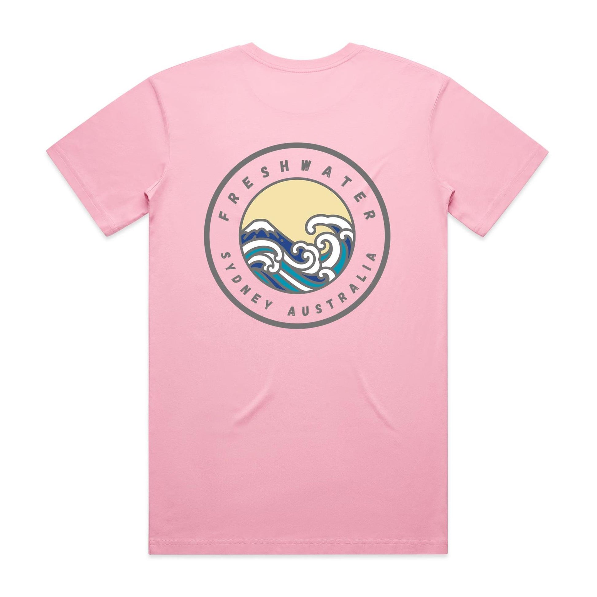 Freshwater Sydney Australia custom double logo collection Comfy Cotton Tee - Lost Manly Shop