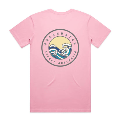 Freshwater Sydney Australia custom double logo collection Comfy Cotton Tee - Lost Manly Shop