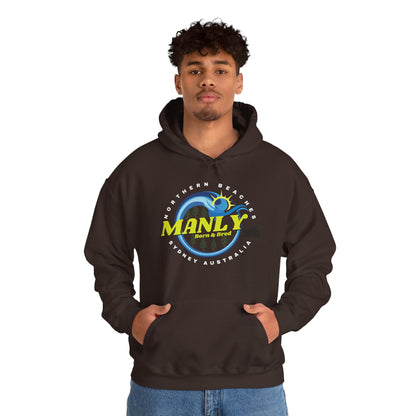 Lost Manly custom logo Manly Beach Surf Hoodie – Sydney Australia Vintage Surf Crest Hoodie - Lost Manly Shop
