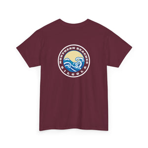Heavy Cotton T-Shirt with free Canva custom designed logo front and back 
