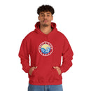 Hoodie with free Canva custom design logo front back Bondi bnb/Bilgola 