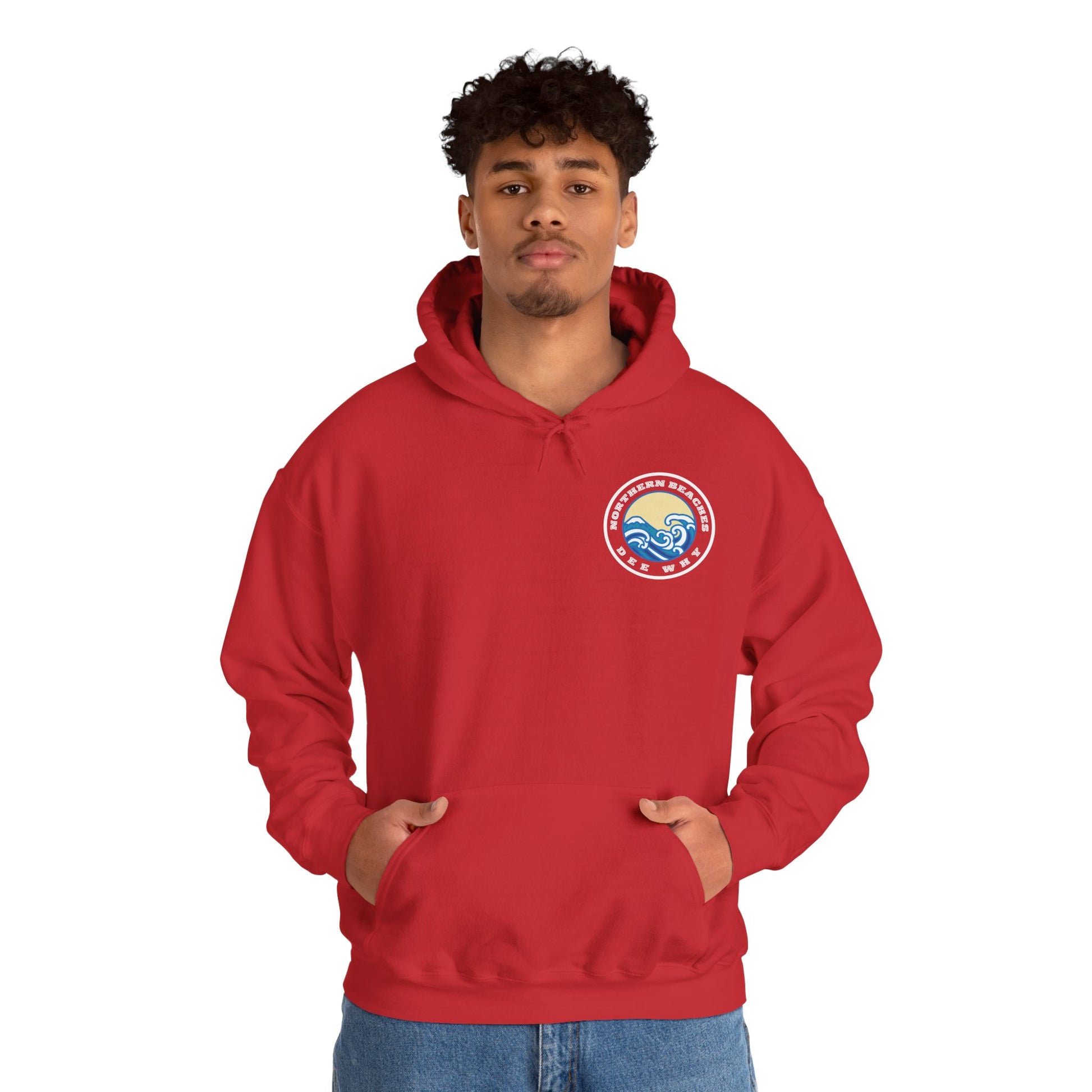 Lost Manly custom Northern Beaches Dee Why front and back logo edition Hoodie - Lost Manly Shop