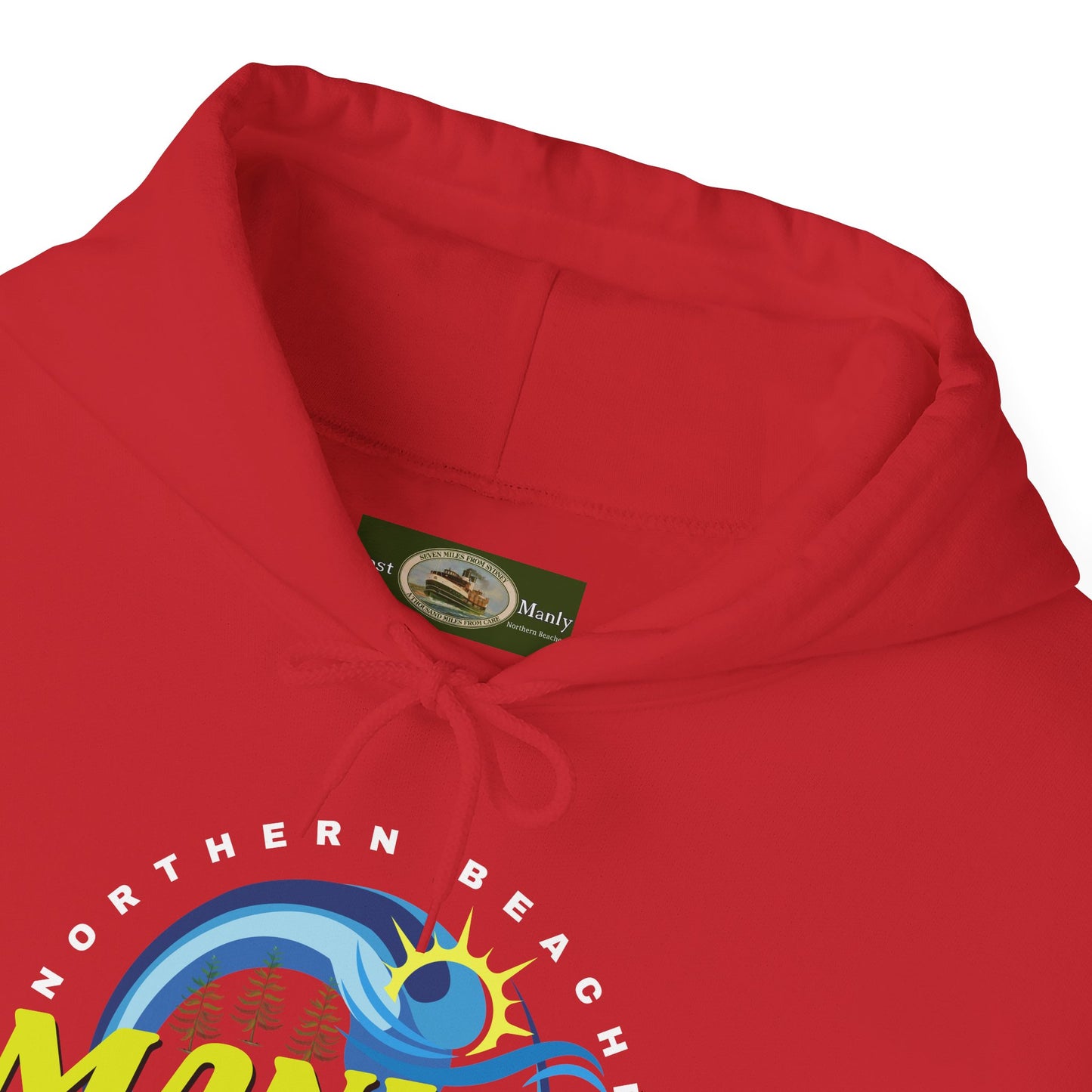 Lost Manly custom logo Manly Beach Surf Hoodie – Sydney Australia Vintage Surf Crest Hoodie - Lost Manly Shop