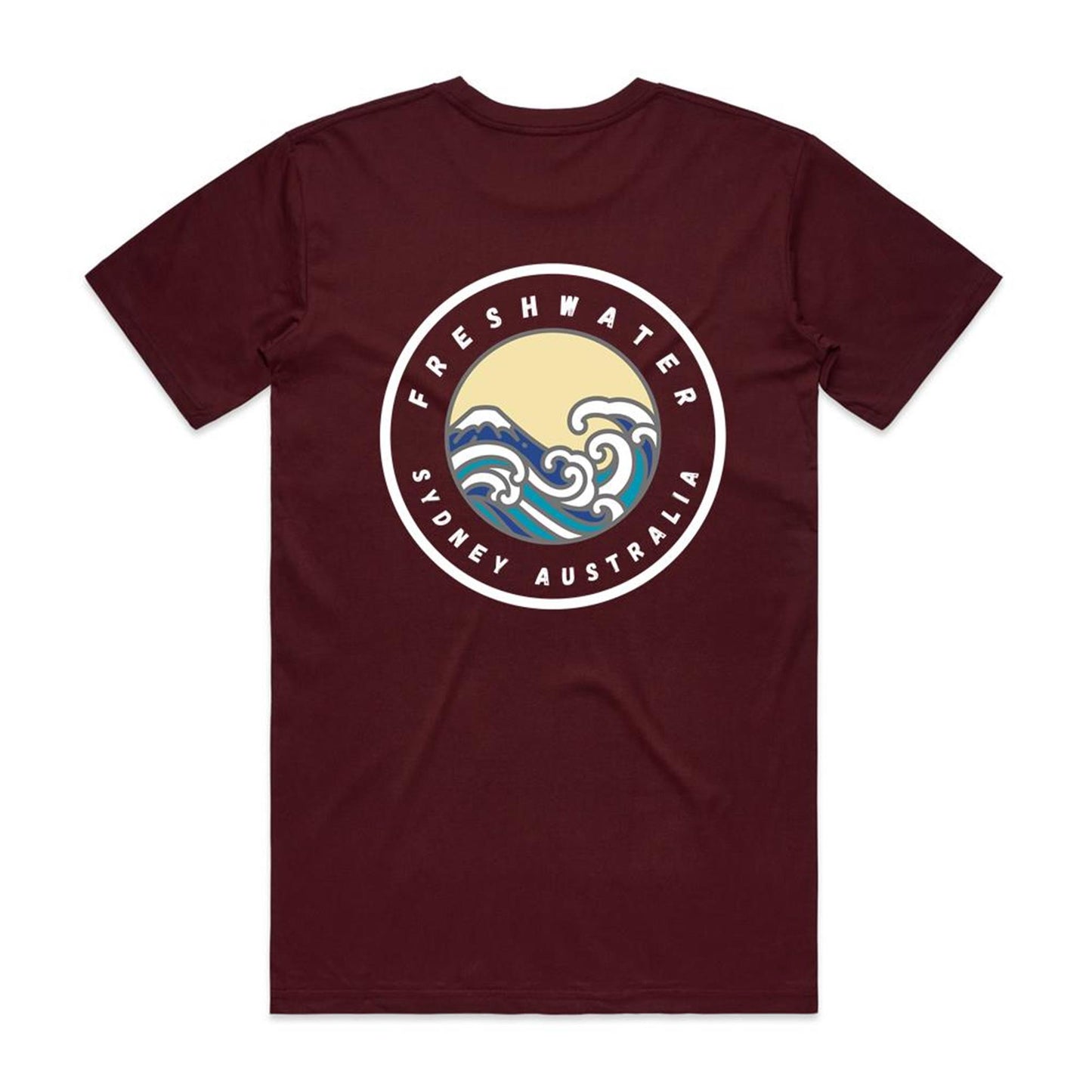 Freshwater Sydney Australia Double Logo Collection Comfy Cotton Tee - Lost Manly Shop